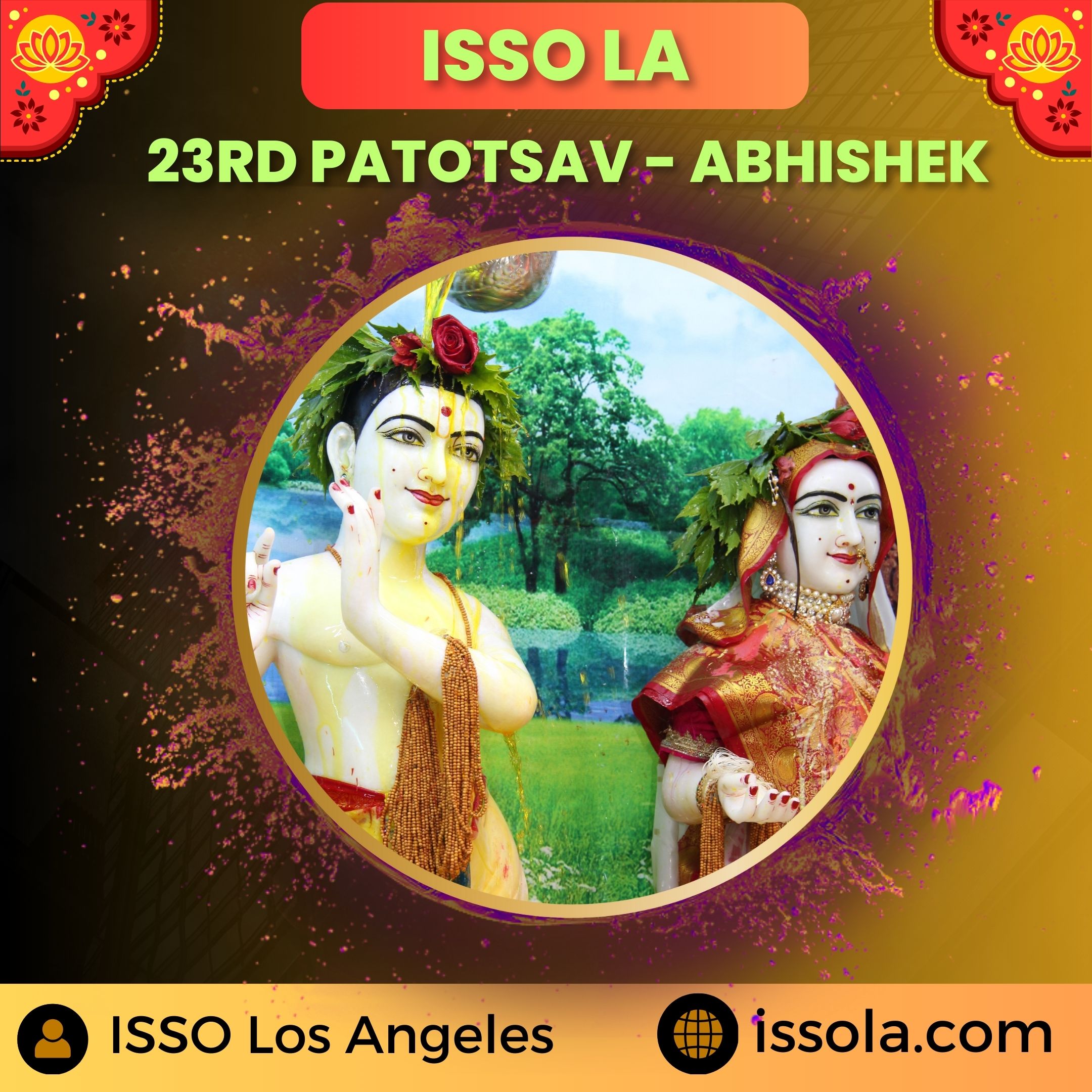 23rd Patotsav Day 3- Abhishek - ISSO Swaminarayan Temple, Norwalk, Los Angeles, www.issola.com